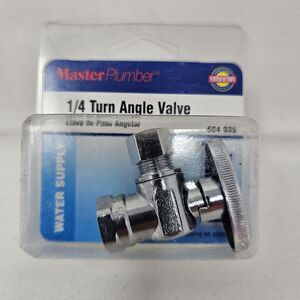 NEW Master Plumber Water Supply 1/4 Turn Angle Valve 604 035‎ 2005